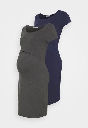 2ER PACK NURSING FUNCTION DRESS - Etuikjole - dark blue/dark grey