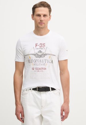 AERONAUTICA MILITARE, LIGHTNING - T-shirt con stampa - bianco