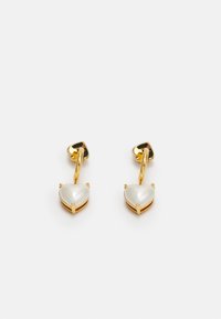 HEART HUGGIES - Earrings - gold-coloured/white