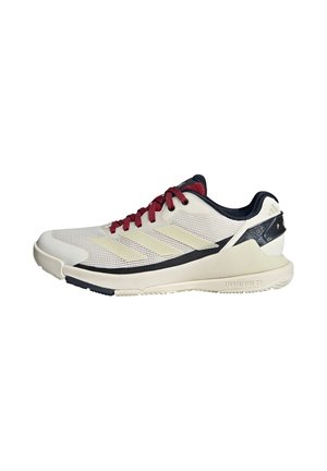 adidas Performance CRAZYQUICK LIGHTSTRIKE PADEL - Chaussures de padel - chalk white   ice gold-coloured met  team victory red