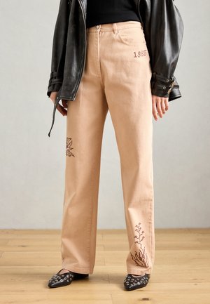 THE RIPPLE HIGH RISE LEG PANTS - Ravne kavbojke - rose dust