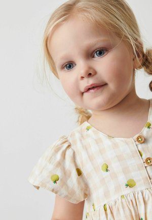 FRUIT PRINT GINGHAM STANDARD - Day dress - ecru cream green apple