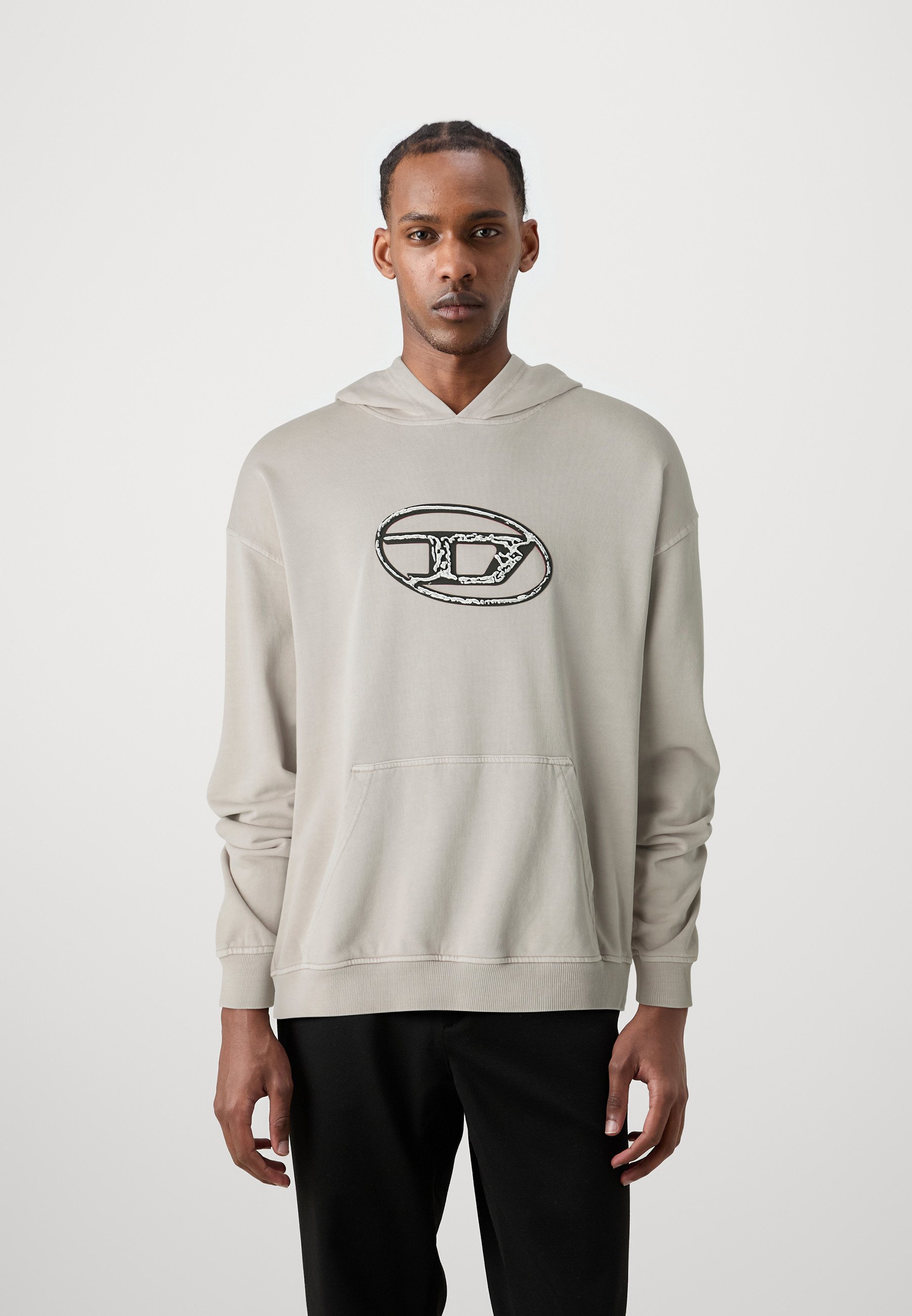 【DIESEL】Sボックストフード-Q7 ロゴフーディー 全２色 Diesel S-BOXT-HOOD-Q7 UNISEX - Bluza/jasnoróżowy - Zalando.pl