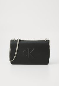 SCULPTED FLAP SHOULDER BAG - Umhängetasche - black