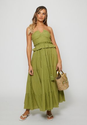 TIERED HALTER - Maxi dress - green