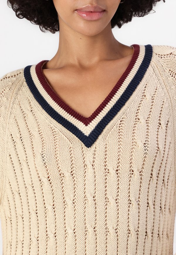 VARSITY V NECK DRESS - Jumper dress - country ivory3