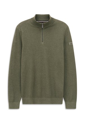 BASIC TROYER - Strickpullover - oliv