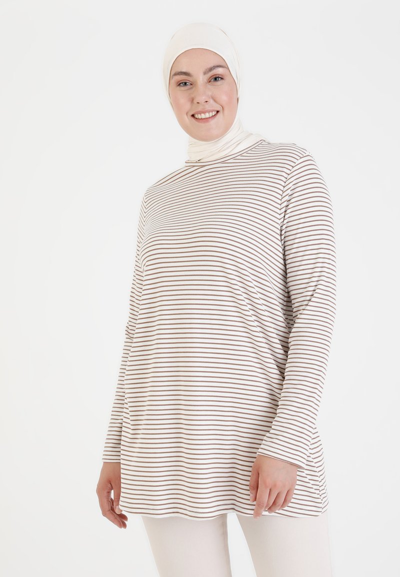 Damen Strickjacken | Modanisa Strickpullover beige - HD65937 Damen Strickjacken | Modanisa Strickpullover beige - HD65937