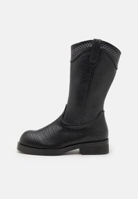 Koi Footwear THE LAST COURTSHIP MENS ORNATE STACKED - Botas de cowboy/motociclista - black lizard