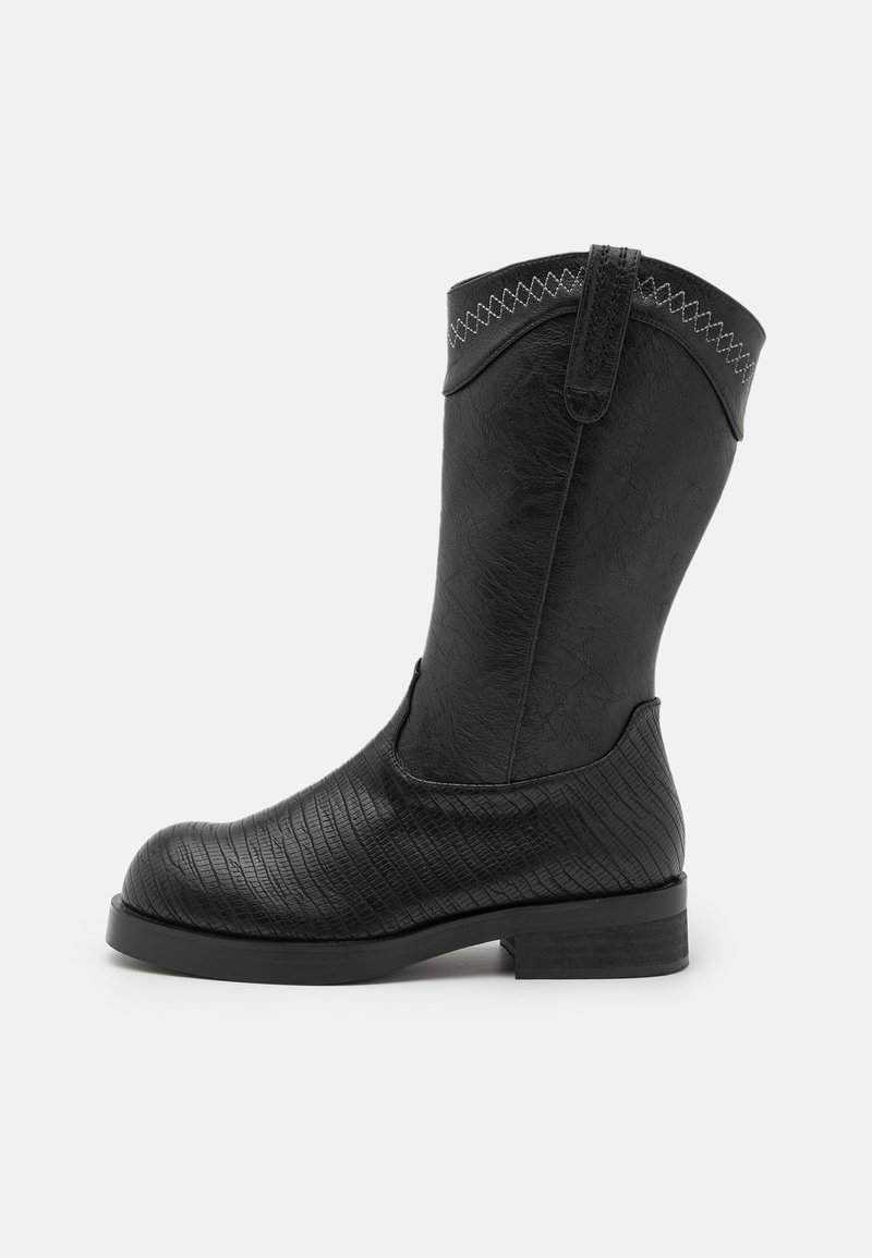 Koi Footwear THE LAST COURTSHIP MENS ORNATE STACKED - Botas de cowboy/motociclista - black lizard