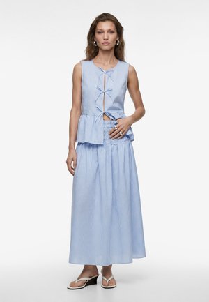 Koton, STRIPED MIDI  - A-snit nederdel - blue
