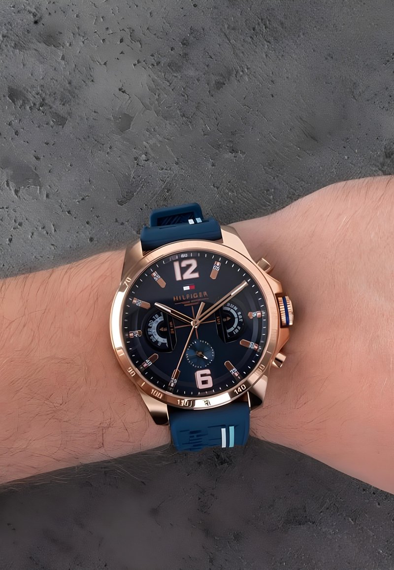 Tommy Hilfiger DECKER- 44MM - Chronograph watch - blue