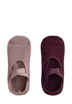 2 PACK WITH CROSSOVER STRAPS - Ankelsockor - dark red