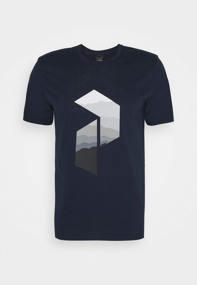EXPLORE BIG TEE - T-shirt z nadrukiem - blue shadow