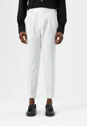 PLEATED - Stoffhose - white