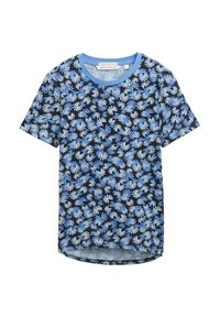Camiseta básica - blue flower print