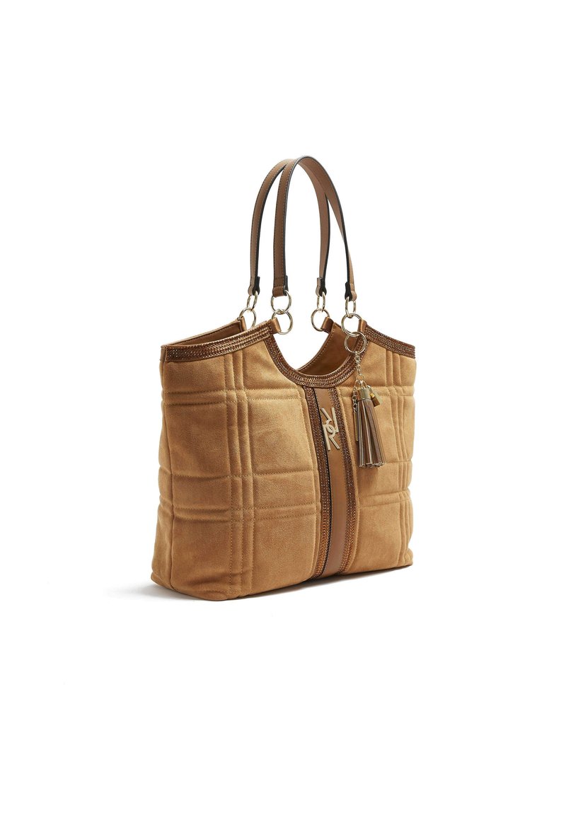 Sac à Main River Island Noir Avec Pompon Marron Et Clous Dorés - Taille Moyenne