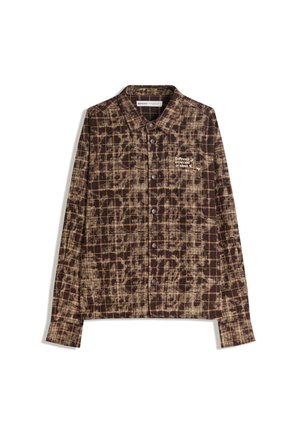 OVERSIZED CHECK - Camicia - dark brown