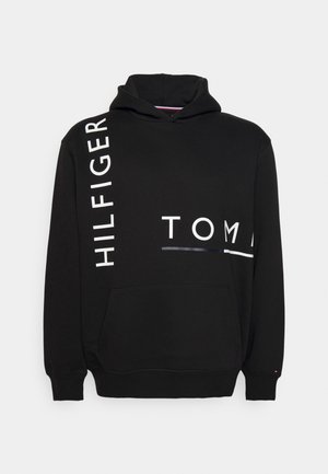 GRAPHIC OFF PLACEMENT HOODY - Bluza - black