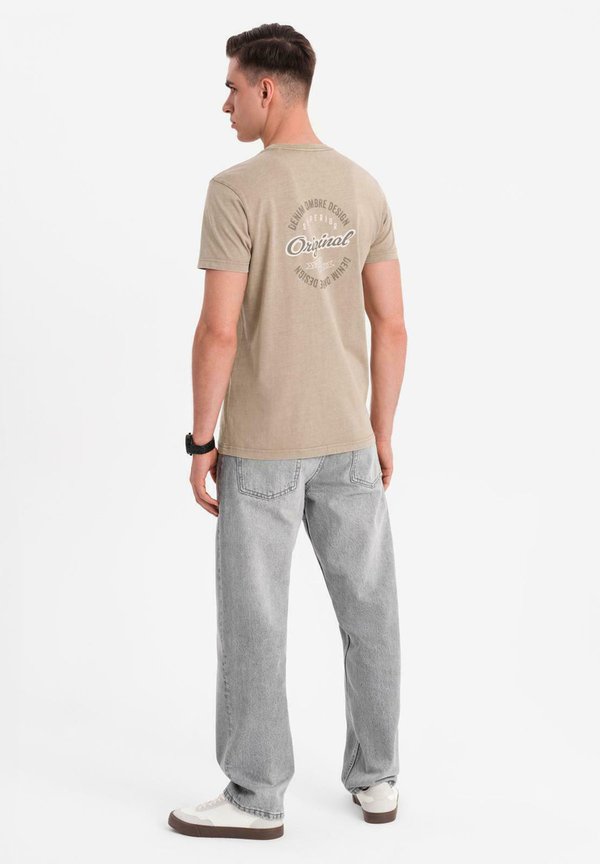 T-Shirt print - dark beige