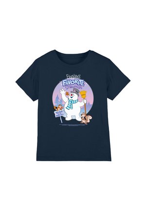 Cotton Soul, FROSTY THE SNOWMAN EVERYONE'S FAVORITE SNOWMAN UNISEX - Print T-shirt - dark blue