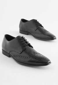 Next HIGH SHINE BROGUES - Pantofi eleganți cu șireturi - black