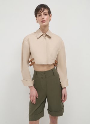 Calliope CROP - Hemdbluse - beige medio
