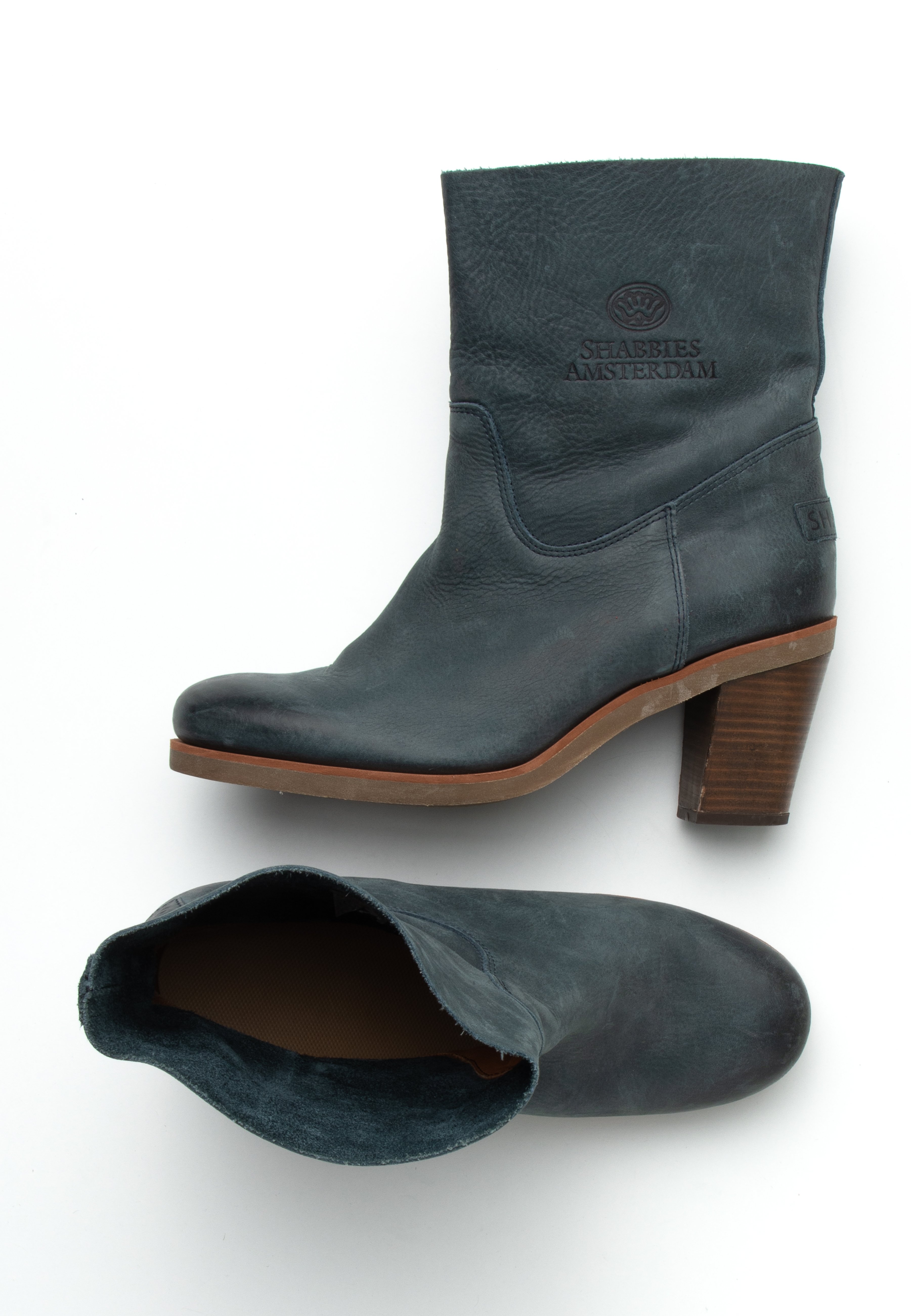 Shabbies Amsterdam Korte laarzen - blue/blauw - (Pre-owned) - Zalando.be