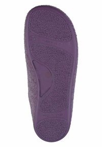 Rubber-soled slipper in a textured purple finish, featuring a cushioned insole and a streamlined edge for comfort. Made in Spain.