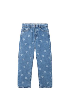 MIT HERZMUSTER - Jean droit - blau