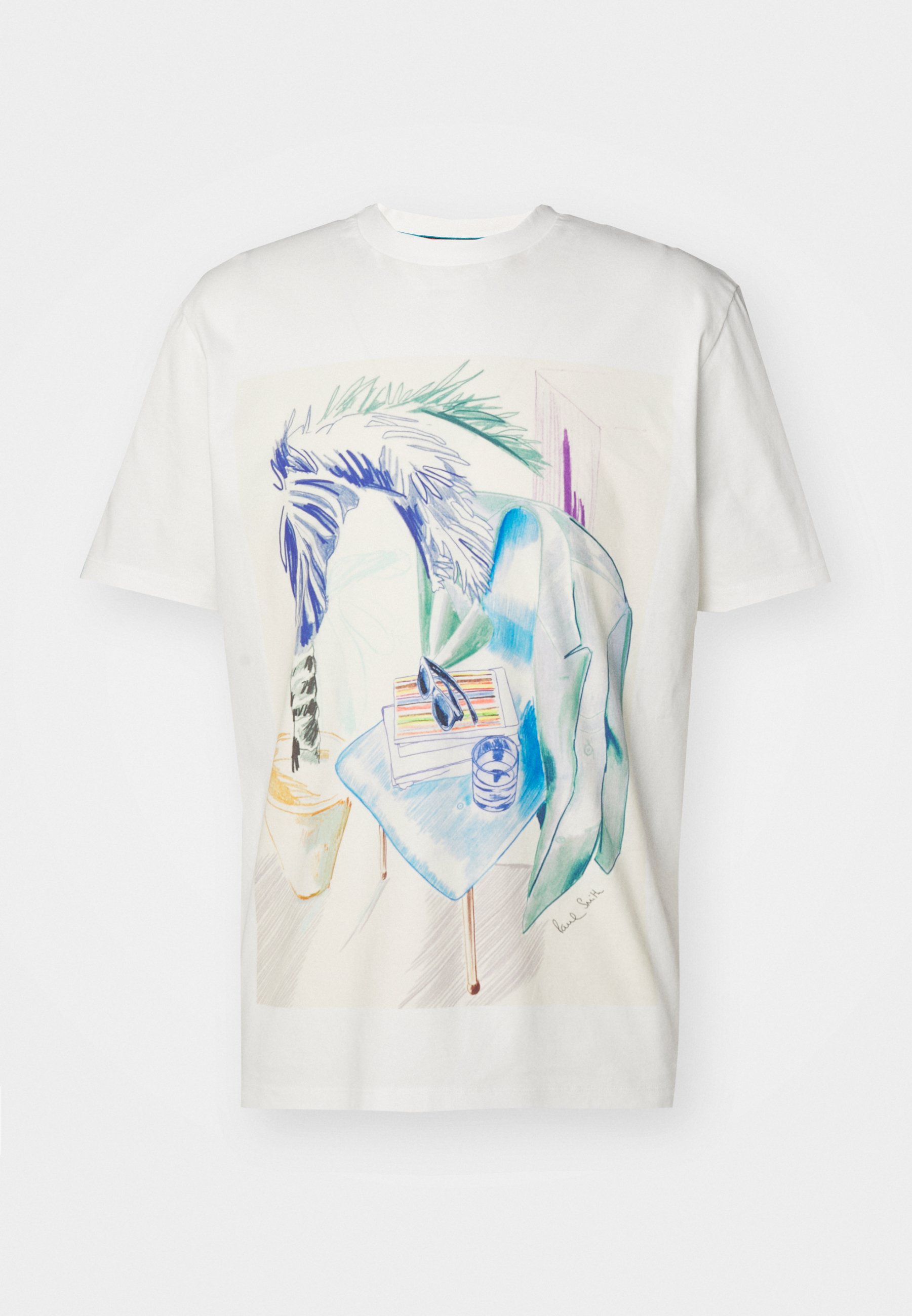 【関税込み】Paul Smith ホワイト Life Drawing Tシャツ Paul Smith LIFE DRAWING - Print T-shirt - white - Zalando.co.uk