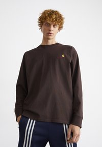 Carhartt WIP AMERICAN SCRIPT - Topper langermet - tobacco