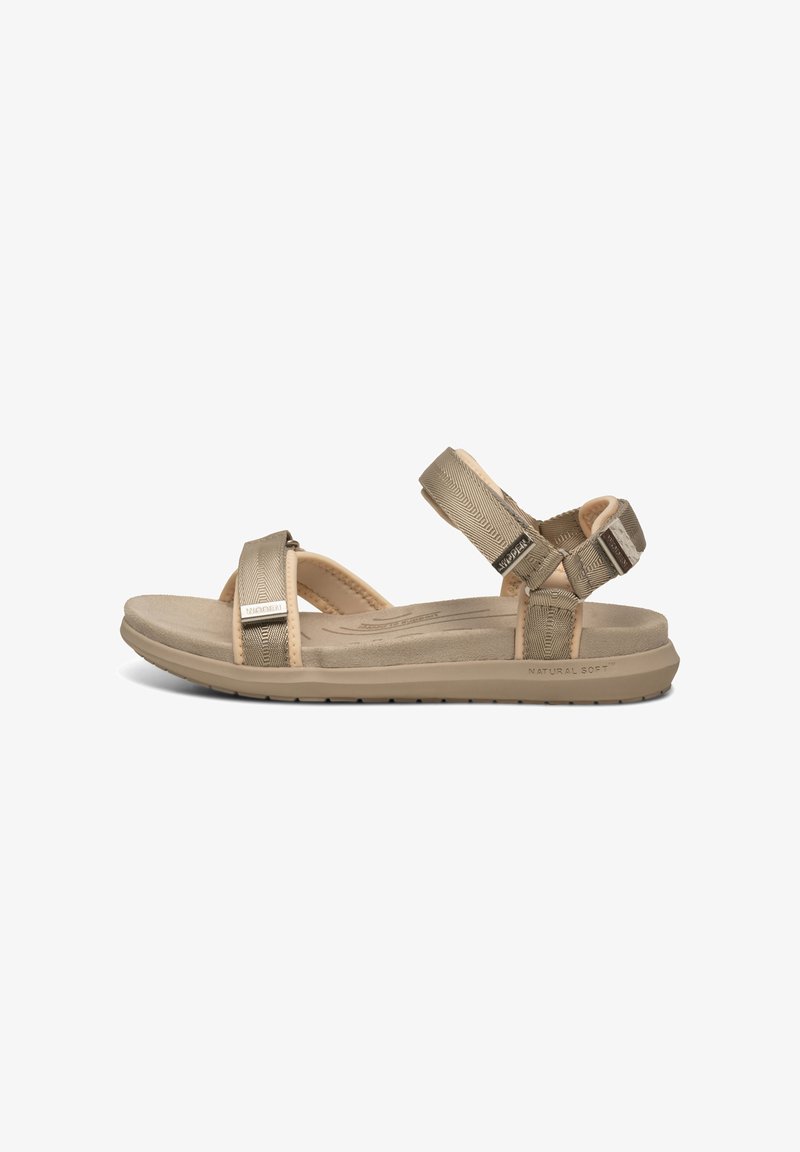 Woden LINE LITE - Walking sandals - silver lining