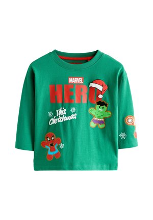Next, REGULAR FIT - MARVEL LONG SLEEVE  - Langærmet T-shirt - green christmas