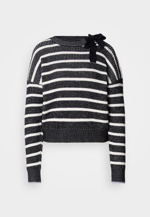 Scotch & Soda STRIPE TIE NECK - Maglione - sky captain