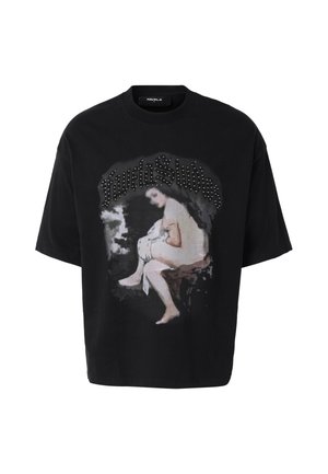 FAVELA, PAINTING T-SHIRT - T-shirt imprimé - black washed