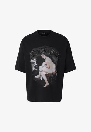 FAVELA, PAINTING T-SHIRT - T-shirt imprimé - black washed