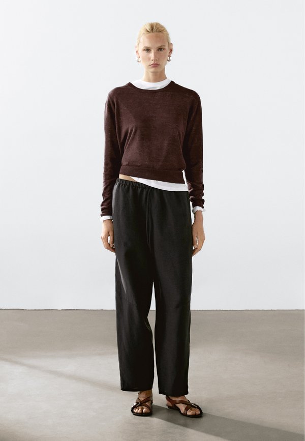 CREW NECK - Jumper - mottled bordeaux4