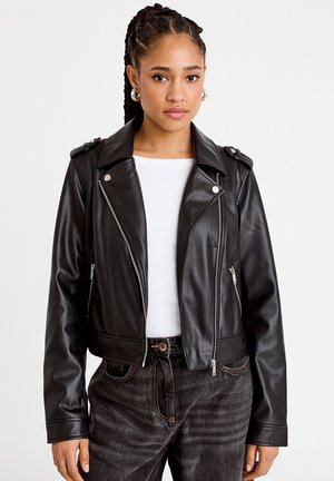 BIKER - Giacca in similpelle - noir