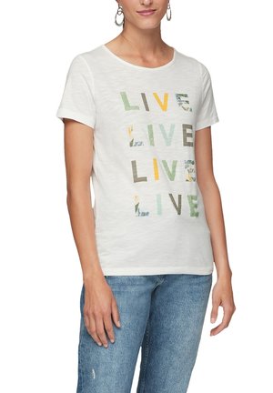 Print T-shirt - cream