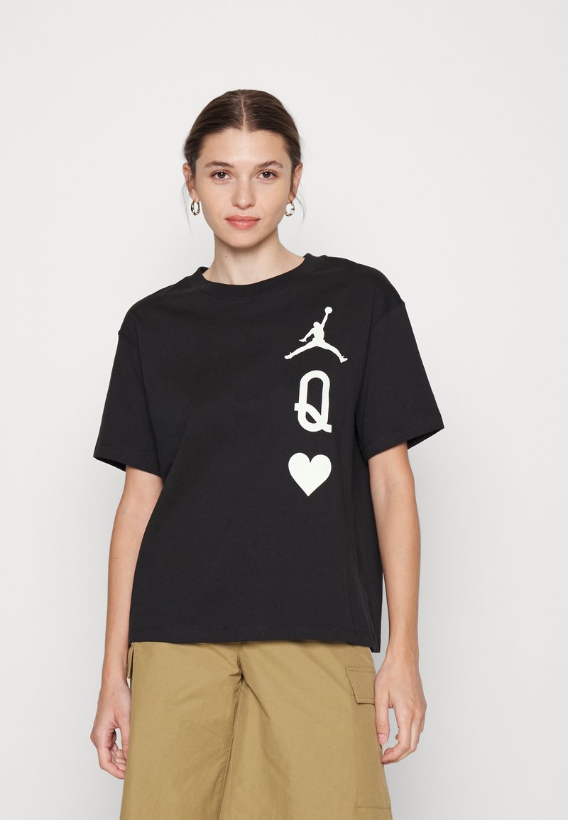 Jordan TEE - T-shirt estampada - black/white