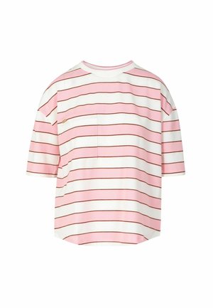 Coster Copenhagen, T-Shirt print - white   pink stripe - 997