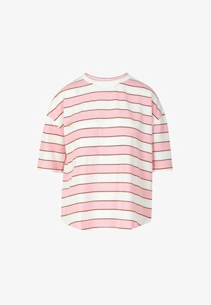 Coster Copenhagen, T-Shirt print - white pink stripe - 997