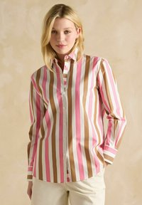 Tom Joule AMILLA LONGLINE - Button-down blouse - pink tan stripe
