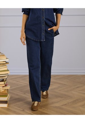 Džínsy s rovným strihom - oakland mid blue denim