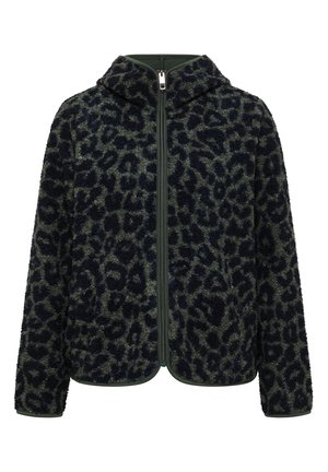 Cecil, TEDDY-JACKE MIT KAPUZE UND LEO-MUSTER - Veste polaire - dried olive green