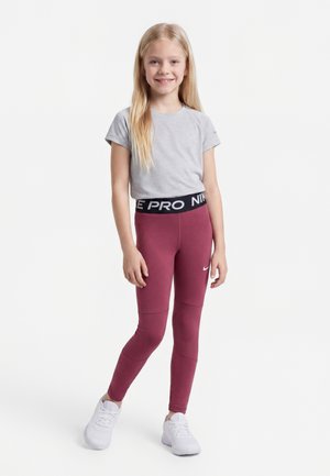 Nike Performance TIGHT UNISEX - Κολάν - Παντελόνια - pink smoke/white