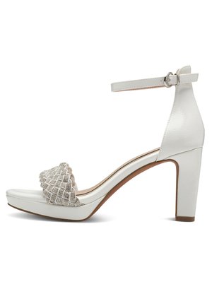 High Heel Sandalette - ivory patent