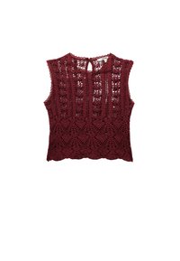Koton CROCHETED BLOUSE. - Débardeur - brown