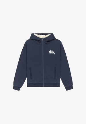 SHERPA YOUTH - Športna jopa s kapuco na zadrgo - dark navy